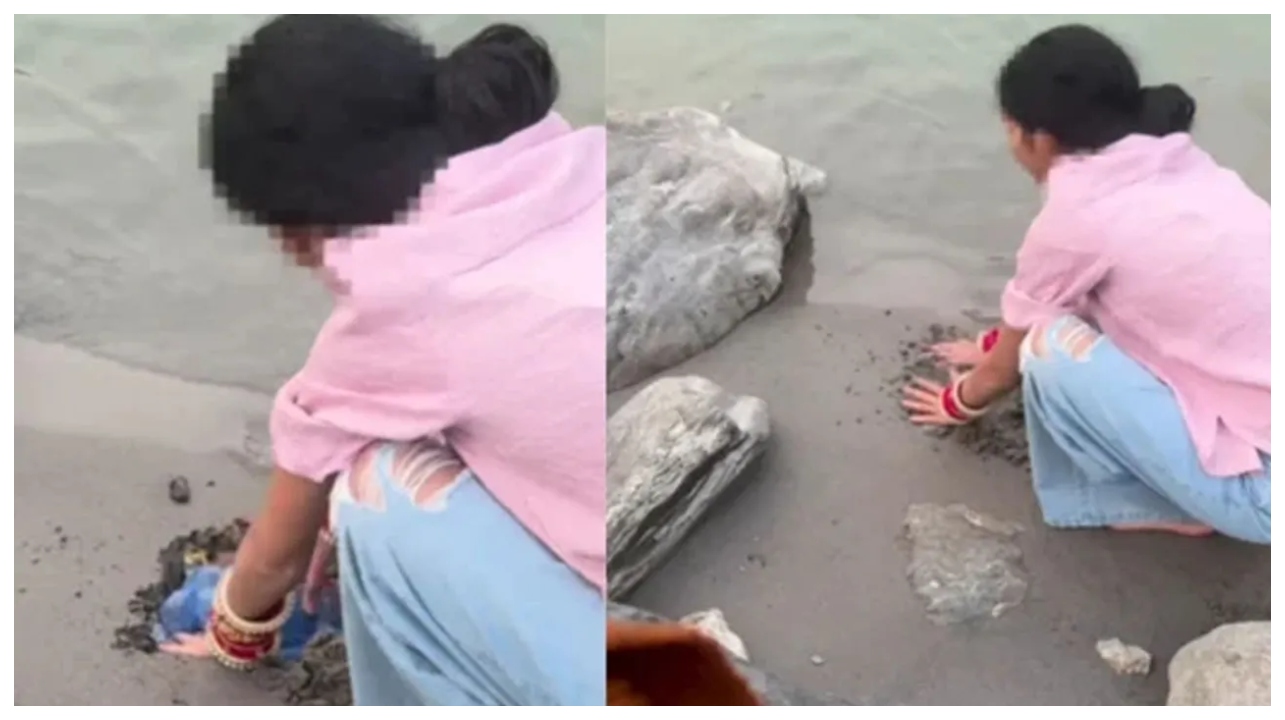 பக்தி முக்கியம்தான்… ஆனா இப்படியா?… புனித நதியில் பிளாஸ்டிக் கழிவுகளா?… தட்டிக்கேட்ட வெளிநாட்டுப் பெண்… கங்கைக் கரையில் வெடித்த பெரும் சர்ச்சை…!!!
