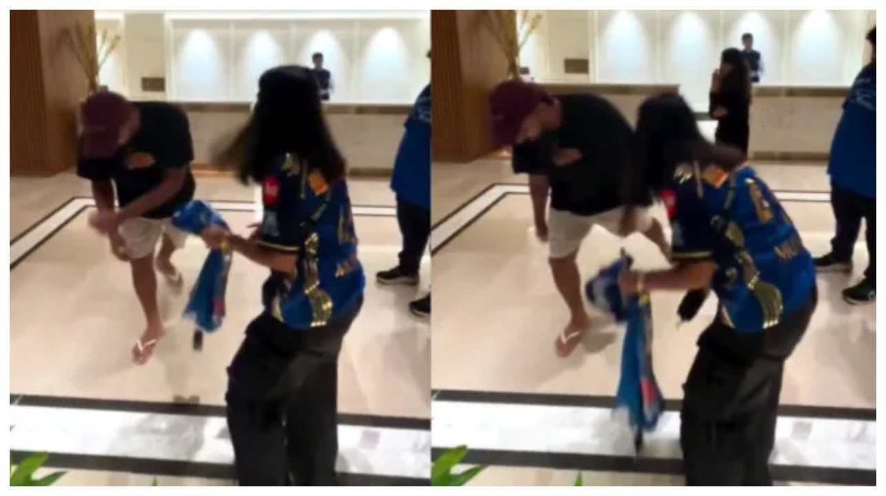 “காலில் விழுந்த ரசிகை.. பதறிப்போன ரோகித்”… மும்பை இந்தியன்ஸ் கேப்டனின் அந்த ரியாக்ஷனை பார்த்தீங்களா?… இணையத்தை அதிரவைக்கும் காட்சிகள்…!!!