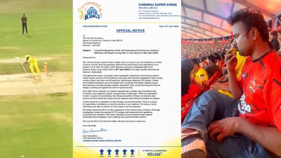 இதுக்கெல்லாம்- ஆ மந்திரம் போடுவாங்க?… அவுட் ஆகனும்…  மைதானத்தில் SRH ரசிகர் செய்த செயல்… அடுத்த நிமிஷமே நடந்த அதிர்ச்சி… வைரலாகும் வீடியோ…!!!