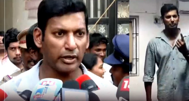 “நடிகர்கள் ஏன் வர்றாங்க தெரியுமா?”…  விஷாலின் அதிரவைக்கும் காரணம்… தேர்தல் நேரத்தில் பரபரப்பு பேச்சு..!!!!
