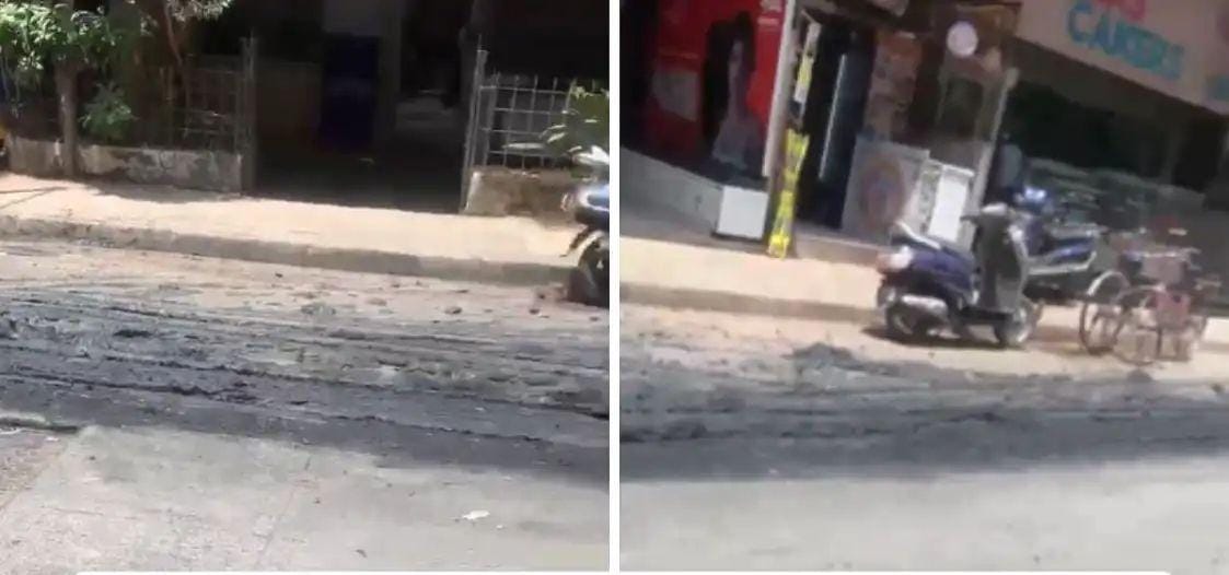 சாலை முழுவதும் சேறு… நடக்கவே முடியல… அடுத்தடுத்து சரிந்த பைக்குகள்… ஆவேசத்தில் மக்கள்… வைரல் வீடியோ…!!!