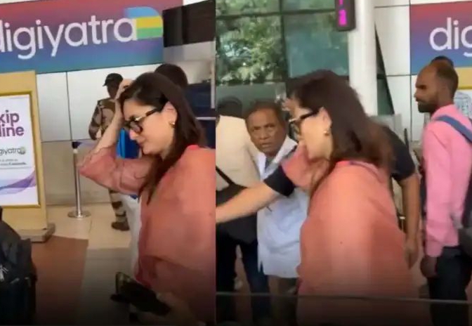 நீங்க மட்டும் ஸ்பெஷலா…? “ஏர்போர்ட்டில் வரிசையில் நிற்காமல் சட்டுனு சென்ற நடிகை கரீனா கபூர்”… இது என்னங்க விஐபி சலுகை… கேள்வி கேட்கும் நெட்டிசன்ஸ்..!!!