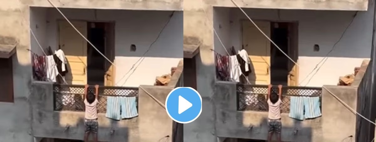 “நிஜமாகவே கடவுள் வந்துட்டாரோ?”.. பால்கனியில் இருந்து விழப்போன குழந்தை.. கடைசியில் நடந்த ட்விஸ்ட்.. வைரல் வீடியோ..!!!