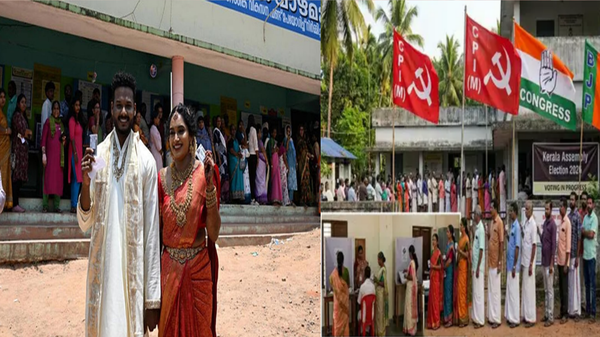 “திருமண மாப்பிள்ளை எடுத்த அதிரடி முடிவு!”.. வாக்குச்சாவடியில் மணமகன் சொன்ன அந்த ஒரு வார்த்தை.. சோசியல் மீடியாவில் வைரலாகும் திருமணம்..!!