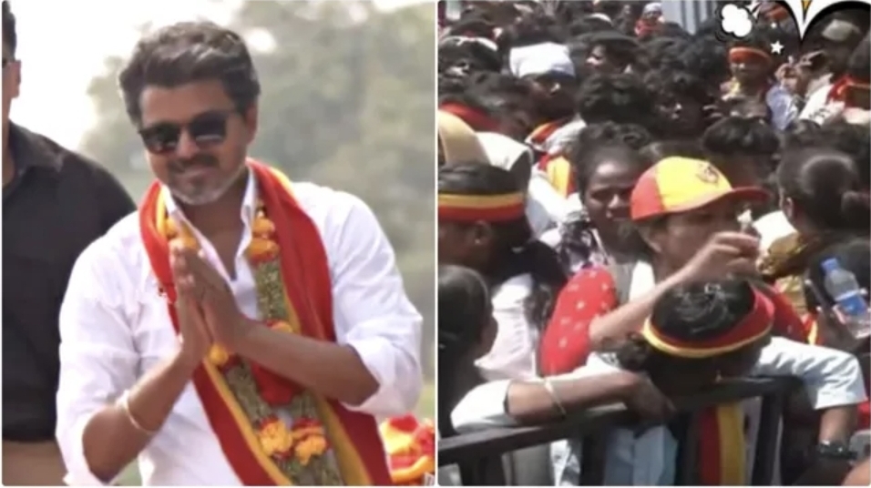 “வெயில்ல நிக்க முடியல…. தளபதிய பாக்கணும்” விஜய் வருகையையொட்டி பரபரப்பு…. வரிசையாக மயங்கி விழுந்த தொண்டர்கள்….!!