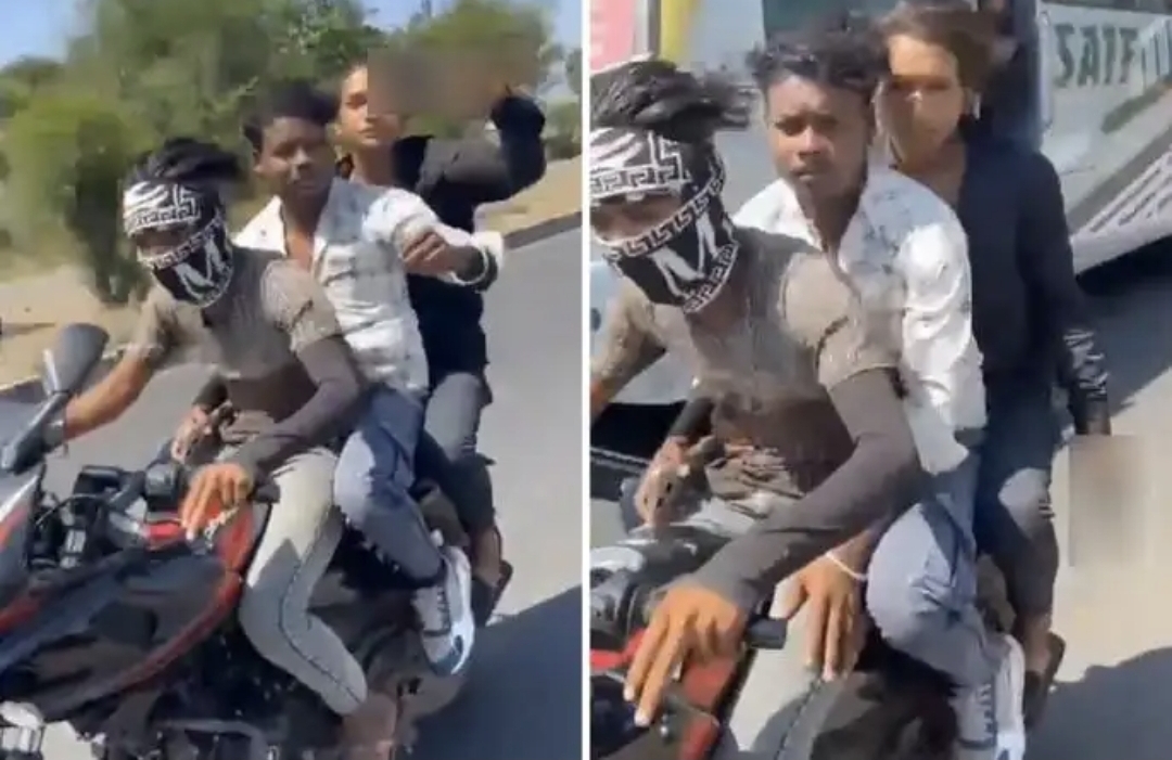 “ரீல்ஸ்காக உயிரையே விட்டுட்டீங்களே” கையில் துப்பாக்கியுடன் பைக் சாகசம்…. நொடியில் நடந்த விபத்து…. 3 இளைஞர்களுக்கு நேர்ந்த சோகம்….!!