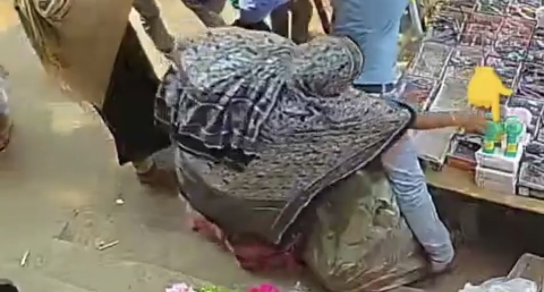 அசந்த நேரத்துல இப்படி ஒரு திருட்டா….? பொம்மையை எடுத்துட்டு நழுவிய பெண்…. வைரலாகும் வீடியோ….!!