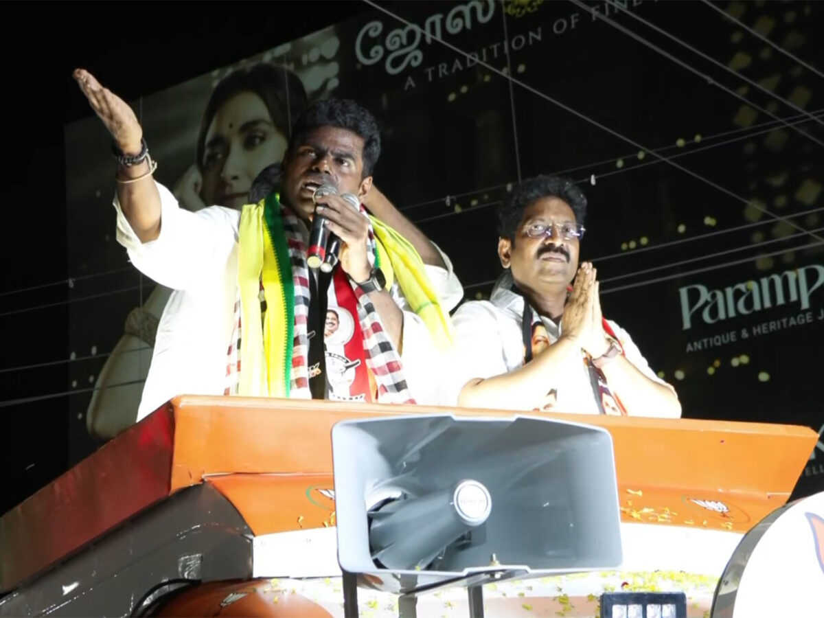 “உதயநிதி மகன் நண்பர்களுக்காக கலெக்டர் சீட்டை விட்டுக் கொடுக்கணுமா?” மதுரையில் அண்ணாமலை ஆவேச முழக்கம்…. திமுக அமைச்சர்கள் மீது பகீர் புகார்….!!