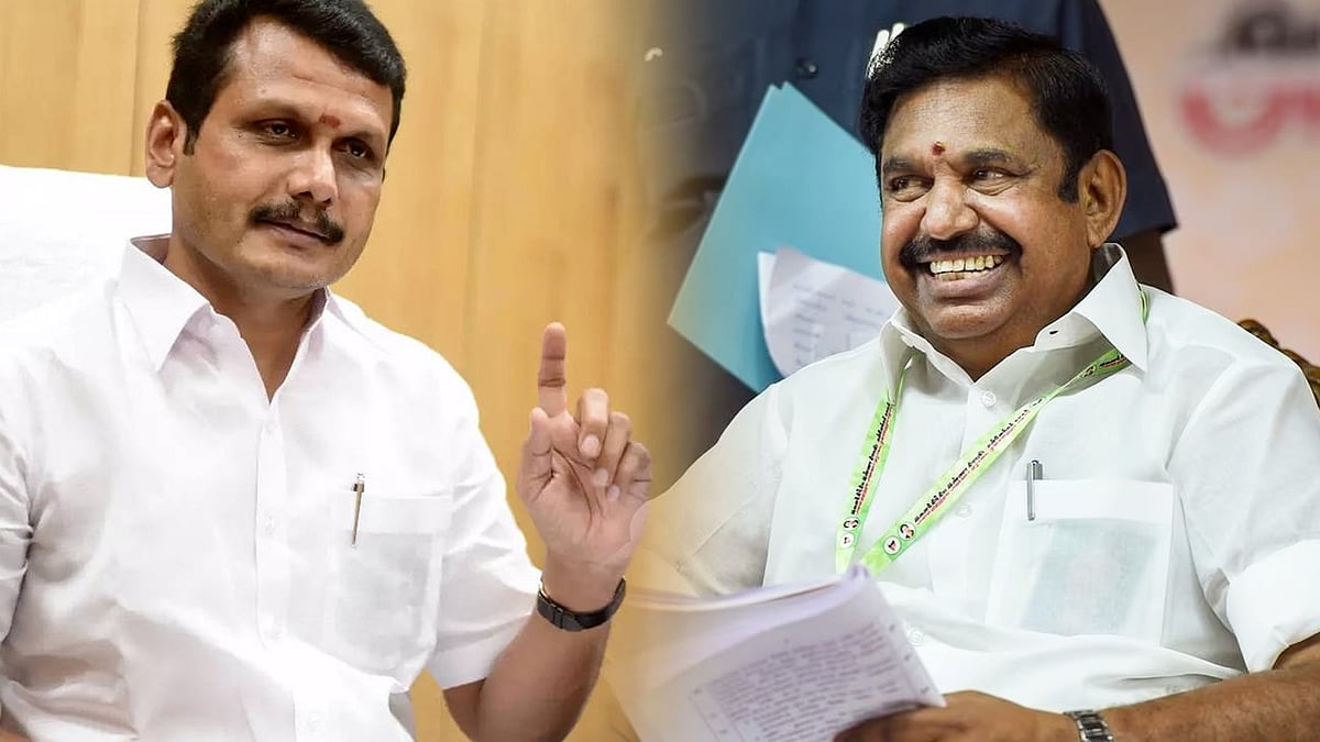 “100 ரூபாய் கொலுசு கொடுத்து ஏமாத்துன செந்தில் பாலாஜி” இப்போ ஓடியே போய்ட்டாரு…. மேடையிலேயே கிழித்துத் தொங்கவிட்ட இபிஎஸ்….!!