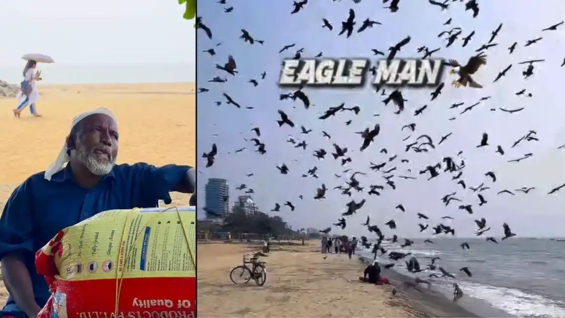 “கேரளாவின் ஈகிள் மேன்” மணி 2 ஆனா போதும்…. வானத்துல இருந்து இறங்கி வராங்க…. 30 வருஷமா நீடிக்கும் பந்தம்…. நெகிழ்ச்சி வீடியோ….!!