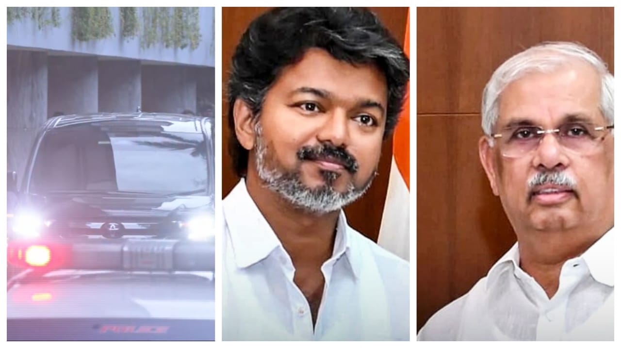 Breaking: மீண்டும் ஆளுநரை சந்திக்க புறப்பட்ட விஜய்… 2-வது முறையாக மீண்டும் யூடர்ன் அடித்த கார்… நாளை பதவியேற்பு விழா நடக்குமா..? சற்று நேரத்தில் ரிசல்ட்…!!!