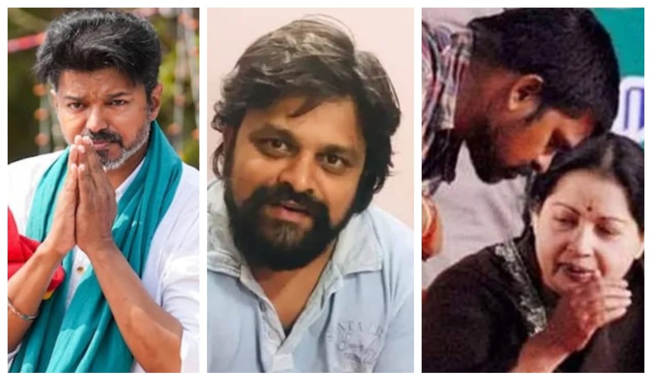 ஒத்த வார்த்தையால் மாறிய தலை எழுத்து…! “அன்று ஜெயலலிதா, இன்று விஜய்”… ஈரோடு டூ டெல்லி வரை.. இந்த ஜோசியர் தான் காரணமா..? புது புயலை கிளப்பிய பூங்குன்றன்..!!