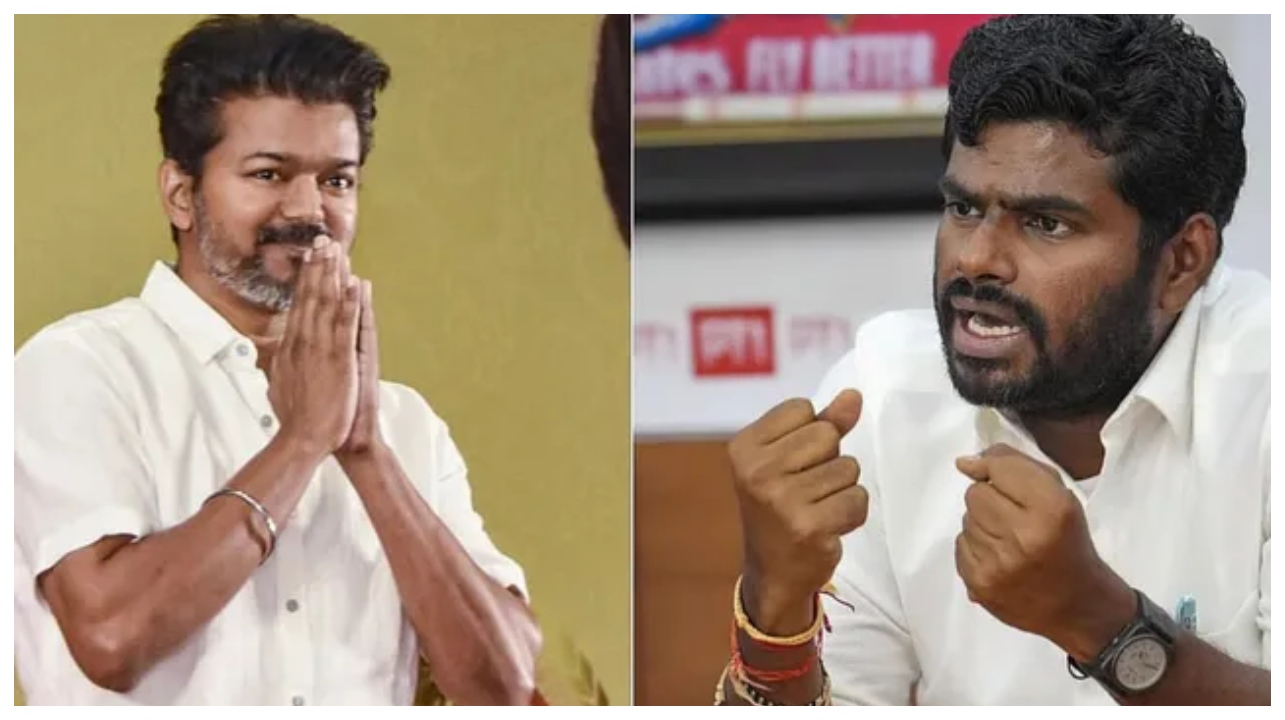 “ஒரே நாணயத்தின் இரு பக்கங்கள்”… திமுக-வுடன் தவெக-வை ஒப்பிட்டு அண்ணாமலை சொன்ன அந்த ஒரு வார்த்தை… கொதிக்கும் தமிழக அரசியல்..!!!