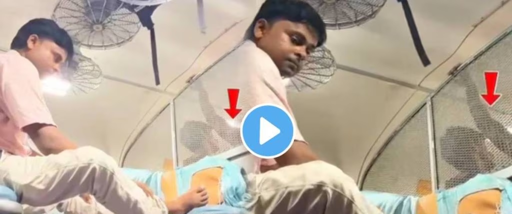 “ரயிலில் பெண்களுக்கு இதான் பாதுகாப்பா?”.. தூங்கிய பெண்ணிடம் கைவரிசை காட்டிய நபர்.. வைரலாகும் அதிர்ச்சி வீடியோ…!!!