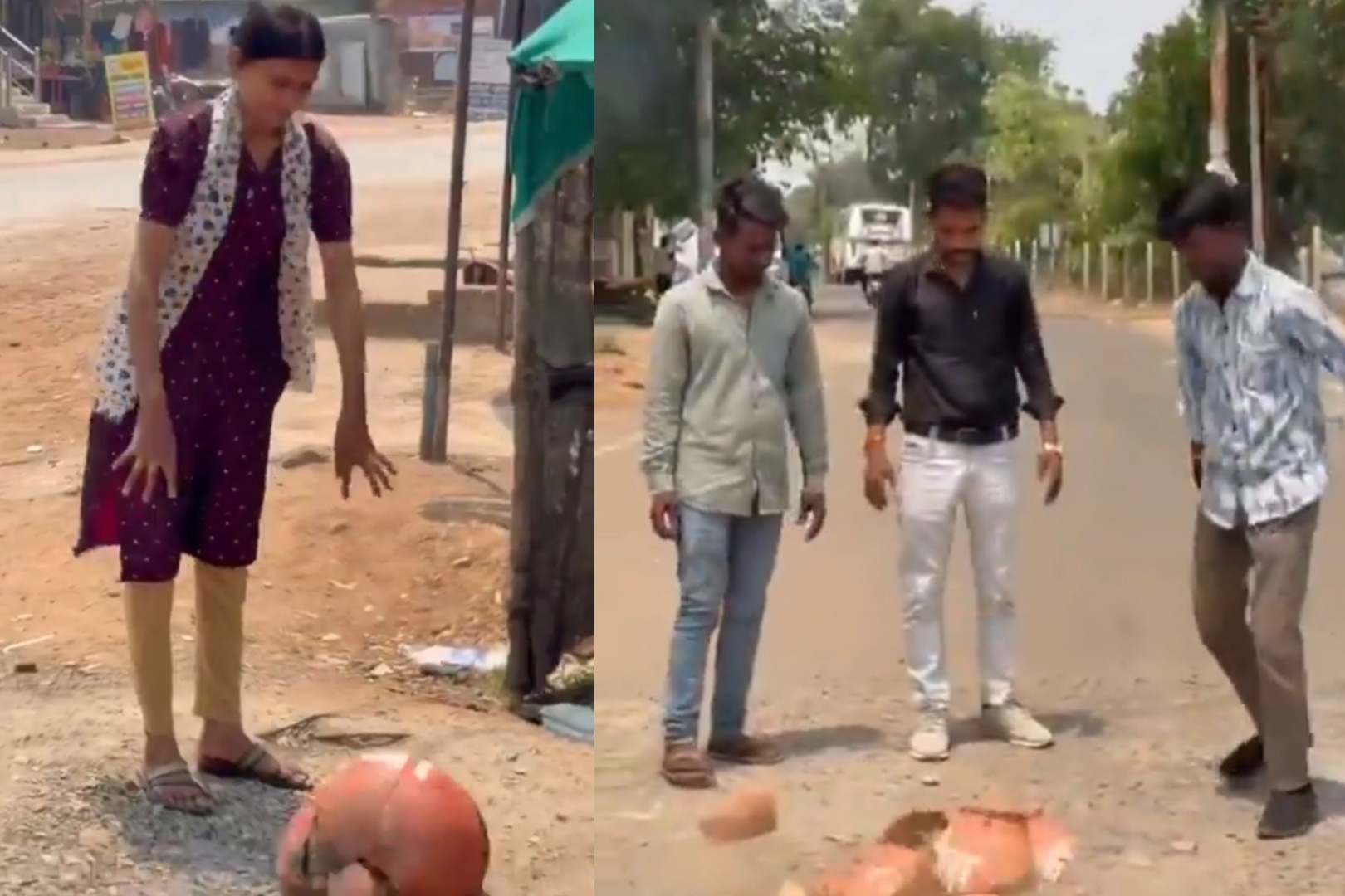 “தண்ணி நாங்க தர்றோம்…. கிரெடிட் உனக்கா?” நல்ல காரியம் செய்த பெண்ணுக்கு நேர்ந்த அநீதி…. மண்பானைகளை உடைத்து ஆதங்கம்….!!