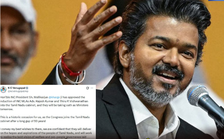 அடுத்த ட்விஸ்ட்..! “6 மாசத்துல ஆட்சி கவிழும்னு சொன்னாங்களே.. இப்ப என்னடான்னா? தவெக அமைச்சரவையில் காங்கிரஸ் திடீர் என்ட்ரி..!!