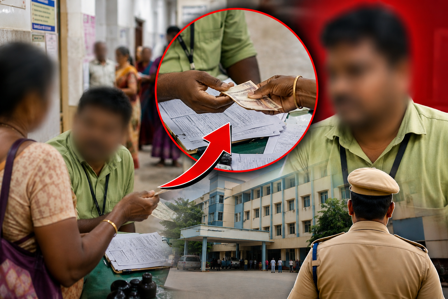 “கையெழுத்துக்கு ₹300 கேட்ட லட்சணம்” கையும் களவுமாக மாட்டிய ஒப்பந்த ஊழியர்…. அதிகாரிகள் அதிரடி நடவடிக்கை….!!