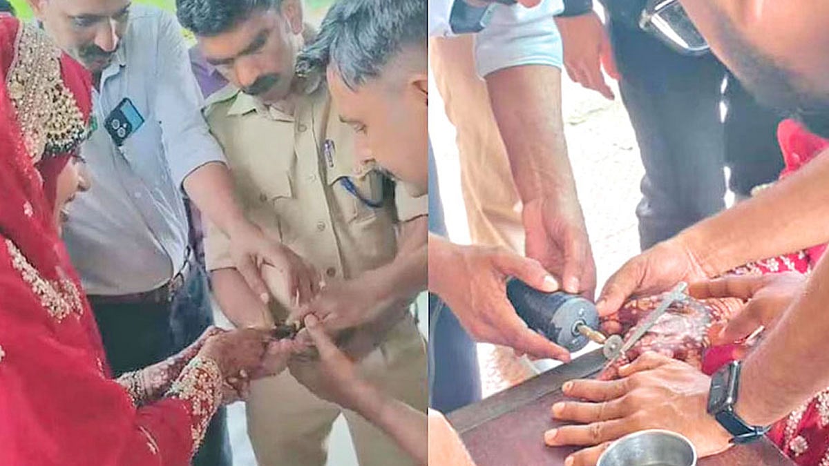 “வலியால் துடிச்ச மணப்பெண்!”.. கல்யாண கோலத்துல தீயணைப்பு நிலையத்துக்கு வந்த ஜோடி.. தீயணைப்பு வீரர்கள் செஞ்ச அந்த உதவி!
