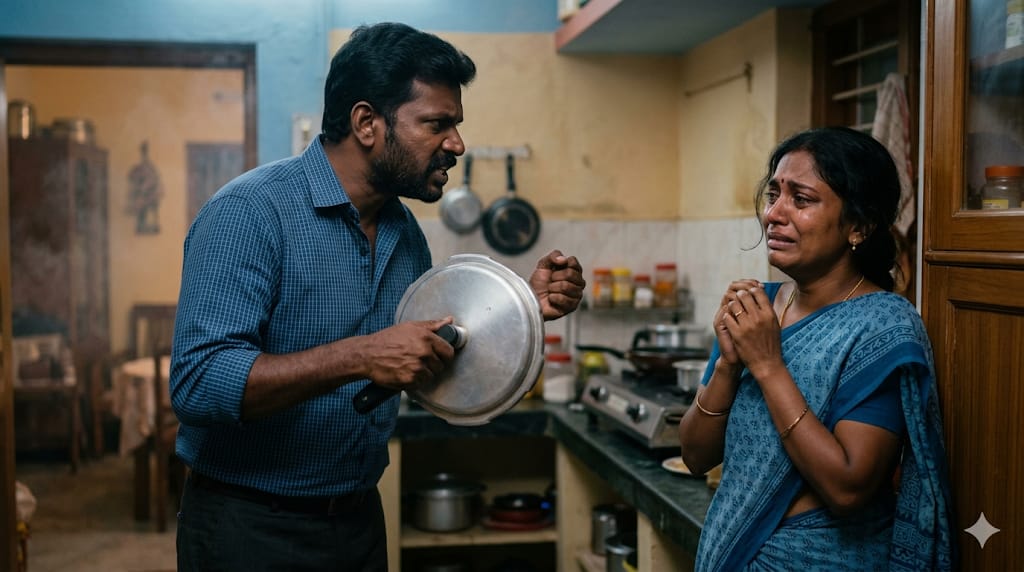 அதுக்கு இப்ப பணம் வேணும்..! “தருவியா மாட்டியா”..? மல்லுக்கட்டிய கணவன்.. மறுத்த மனைவி… குக்கர் மூடியால் மண்டையை உடைத்துக் கொன்ற கொடூரம்..!!