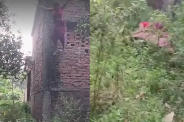 “வியூஸ்க்காக இப்படியா உயிரைப்பணயம் வைப்பாங்க?”.. மொட்டை மாடியில் ரீல்ஸ் செய்யப்போய் தவறி விழுந்த பெண்.. உலுக்கும் பகீர் வீடியோ..!!!