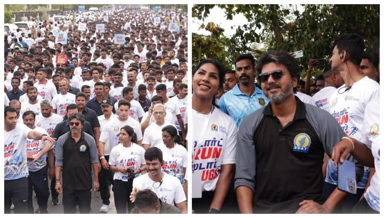 சும்மா ஓடல.. 2 கி.மீ தூரம் மாரத்தானில் ஓடிய முதல்வர் விஜய்… அதிகாரிகளும் ஓடியது தான் ஹைலைட்.. டிஜிபி முதல் தலைமைச் செயலாளர் வரை.. கலக்கல் வீடியோ..!