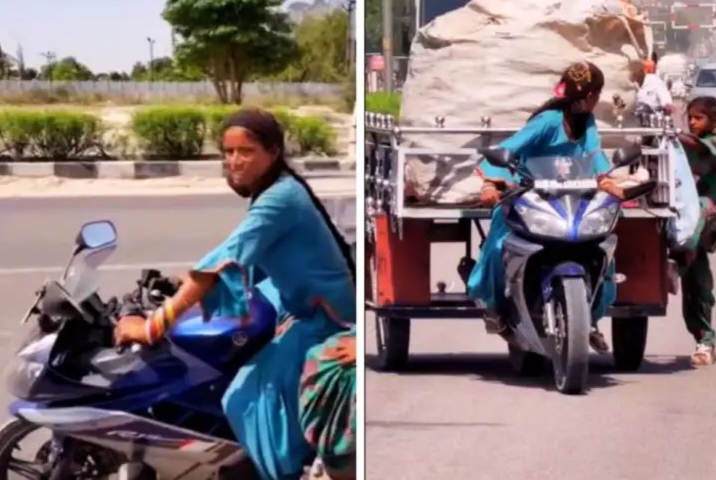 இளைஞர்களின் கனவு…! “யமஹா R15 பைக்கை குட்டியானையாக மாற்றிய பெண்”… பசங்க பாவம் கதறுறாங்க… ஆனாலும் வேற லெவல் ஐடியா..!!