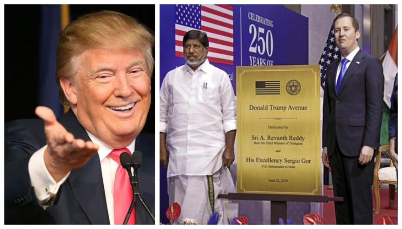 இந்தியாவில் ஃபர்ஸ்ட் டைம்..! ட்ரம்ப் பெயரில் புதிய சாலை.. அமெரிக்க வரலாற்றில் முதல் அதிபராக எனக்கு கிடைத்த கௌரவம்.. அதிபர் ட்ரம்ப் பெருமிதம்..!