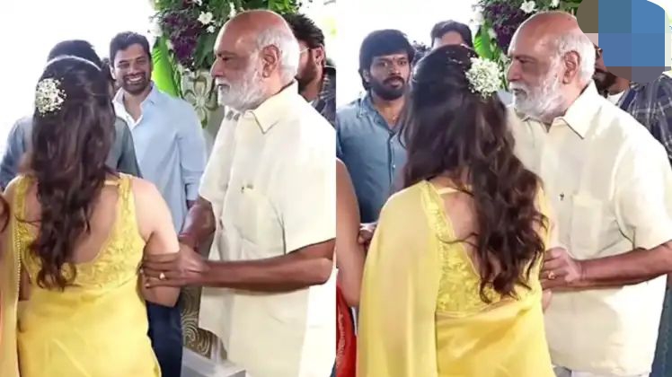 என்கிட்ட வாங்க..! நடிகைகள் கீர்த்தி சுரேஷ், கீர்த்தி செட்டியை சட்டுனு பிடித்து இழுத்த 84 வயது மூத்த இயக்குனர்… வீடியோ வைரலானதால் வெடித்த சர்ச்சை..!!