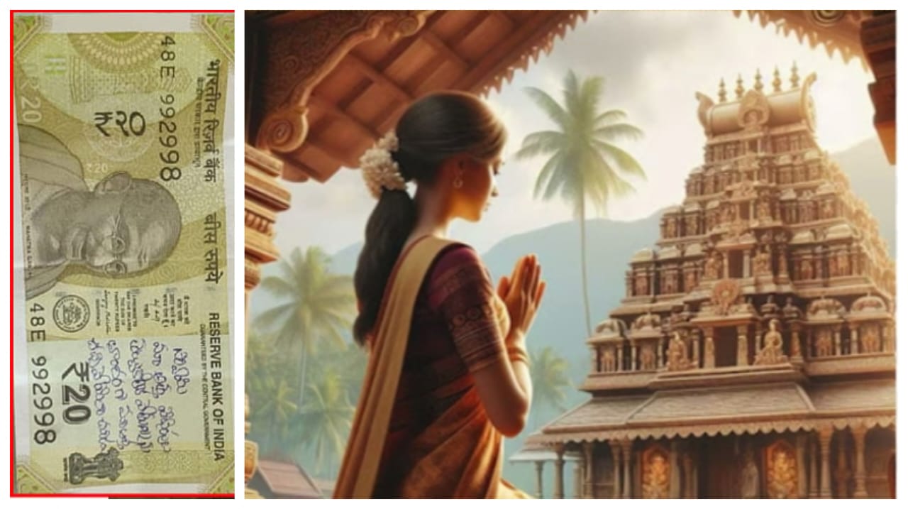 சாமி..! டார்ச்சர் தாங்க முடியல.. என்னோட அத்தை சீக்கிரம் செத்துப் போயிரணும்… 20 ரூபாய் நோட்டில் விபரீத வேண்டுகோள்… கோவில் உண்டியலை திறந்ததும் அதிர்ச்சி…!!!