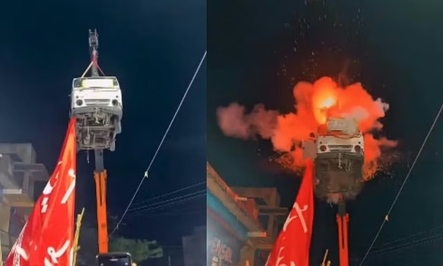 40 அடி உயரம்..! அந்தரத்தில் மின்னல் வேகத்தில் படபடவென வெடித்து சிதறிய கார்.. மொஹரம் கொண்டாட்டத்தில் முத்திய ரீல்ஸ் மோகம்.. அதிர்ச்சி வீடியோ…!!