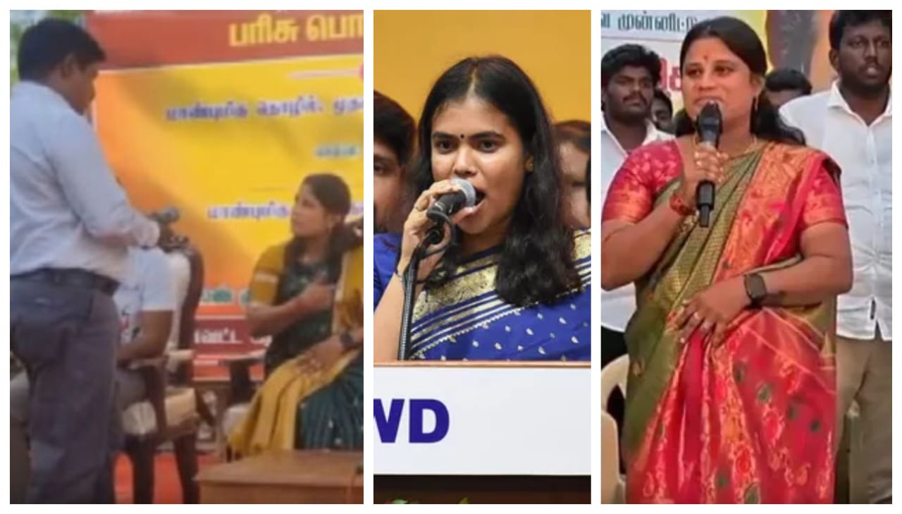 அதிகார மோதல்… ப்ரோட்டாகால் தெரியாதா…? “கீர்த்தனா பெயரை ஏன் ஃபர்ஸ்ட் போட்டீங்க”.. அதிகாரிகளிடம் சீறிய அமைச்சர் ஜெகதீஸ்வரி… பரபரப்பு வீடியோ…!!
