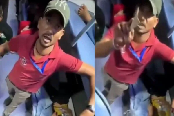 “ரயிலை விட்டு கீழே தூக்கி வீசிடுவேன்!”… 80 ரூபாய் சாப்பாட்டை 130 ரூபாய்க்கு விற்ற ஊழியர்.. பில் கேட்ட பயணியை மிரட்டிய பகீர் வீடியோ வைரல்..!!!!