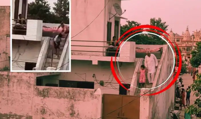 தாத்தா என்னை விட்ருங்க…! கதறி துடித்த சிறுமி… வலுக்கட்டாயமாக மாடிக்கு இழுத்துட்டு போய் தாத்தா செய்த கொடூரம்… பதறிப் போய் ஓடிய பாட்டி… பகீர் வீடியோ..!!