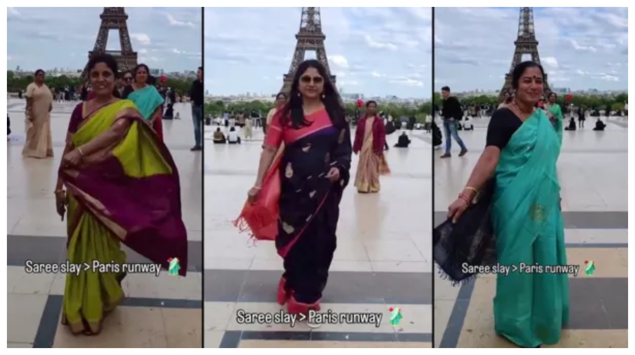 ஈபிள் கோபுரம் முன்னாடி இப்படியா?… இதுதான் உண்மையான இந்திய கலாச்சாரம்… வைரலாகும் வீடியோவால் இணையத்தில் வெடித்த விவாதம்..!!!
