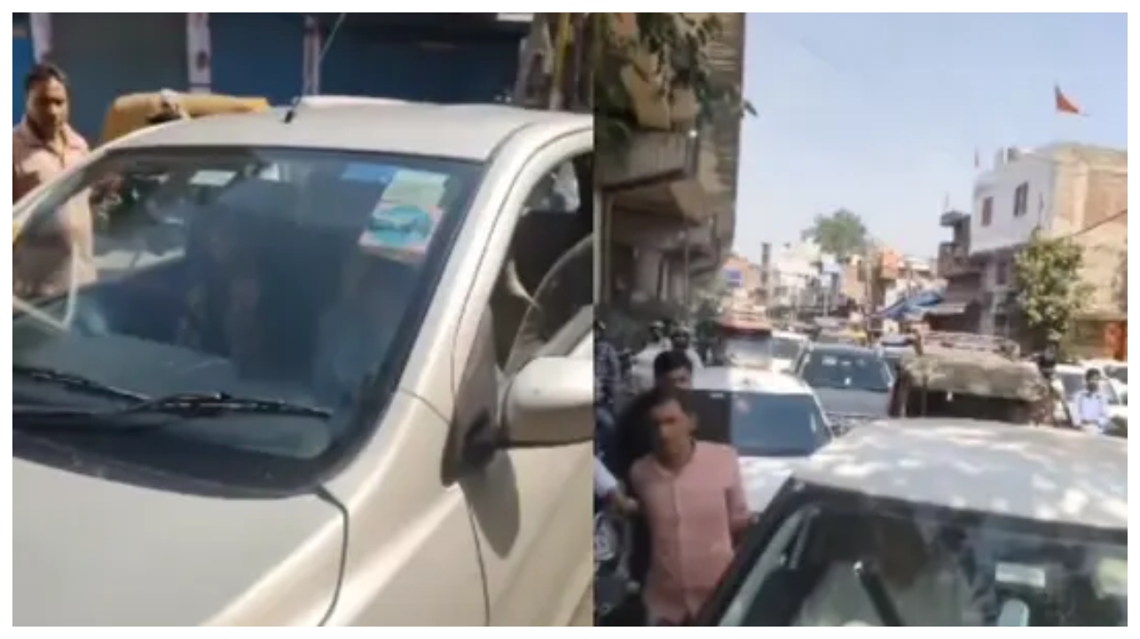 ‘நான் லேடி.. காரை ரிவர்ஸ் எடுக்க மாட்டேன்’… ராங் சைடில் வந்துவிட்டு ரவுடித்தனமா?… ஸ்தம்பித்த டிராபிக், அலறிய வாகன ஓட்டிகள்… வைரலாகும் வீடியோ..!!!