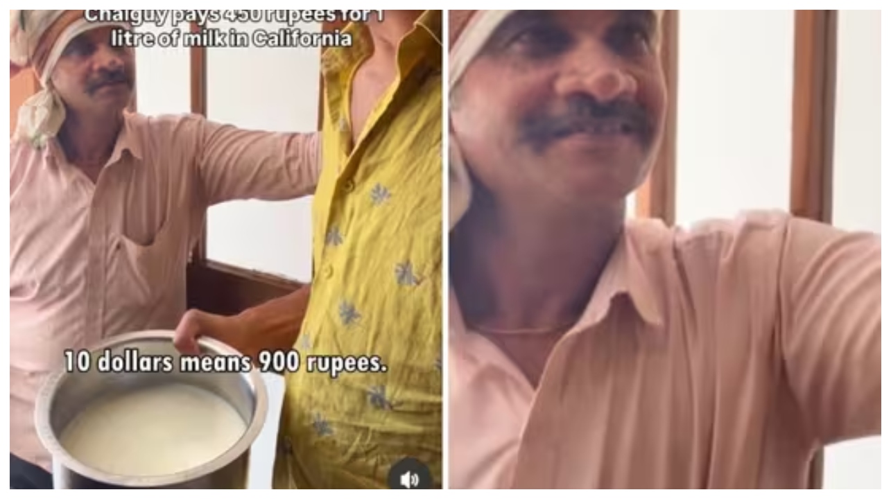 “அடேங்கப்பா.. ஒரு லிட்டர் பால் விலை 450 ரூபாயா?… அமெரிக்க விலையைக் கேட்டு நெஞ்சுவலியே வந்திடும் போலனு அலறிய இந்திய பால்காரர்.. வைரல் வீடியோ..!!!
