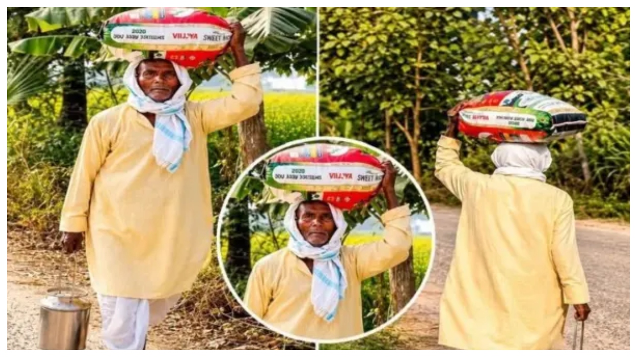 “மகளே உனக்காகத்தான் வந்தேன்..” கொளுத்தும் வெயிலில் 10 கி.மீ நடந்த 80 வயது அப்பா… பேருந்து வசதி இல்லாததால் முதியவர் எடுத்த அதிரடி முடிவு.. உருகும் நெட்டிசன்கள்..!!!