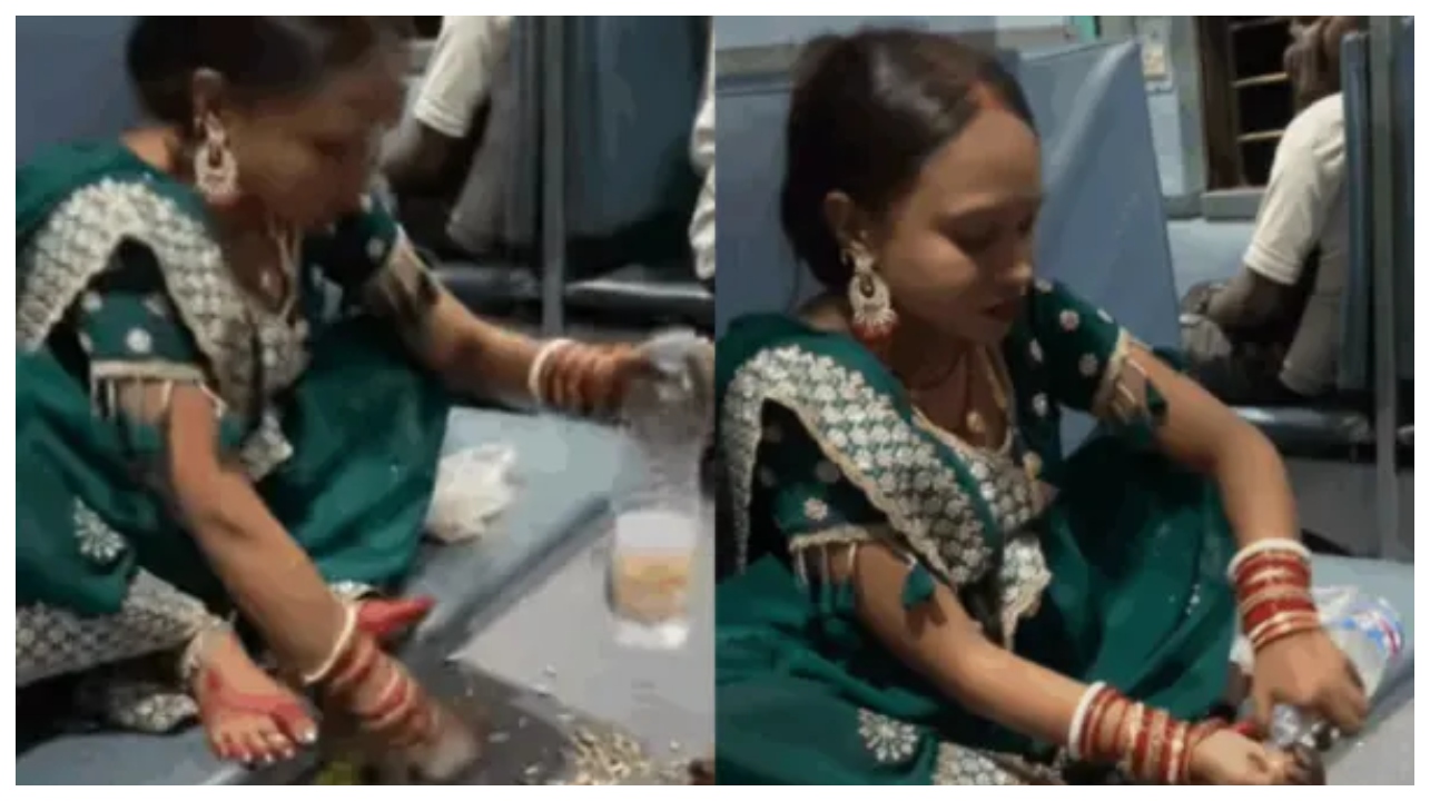 ரயிலில் இப்படியா? 5 மணி நேர பயணத்தில் சீட்டை டைனிங் டேபிள், குப்பைத் தொட்டி, வாஷ் பேசினாக மாற்றிய பெண்.. முகம் சுளித்த நெட்டிசன்கள் – வைரல் வீடியோ..!!!