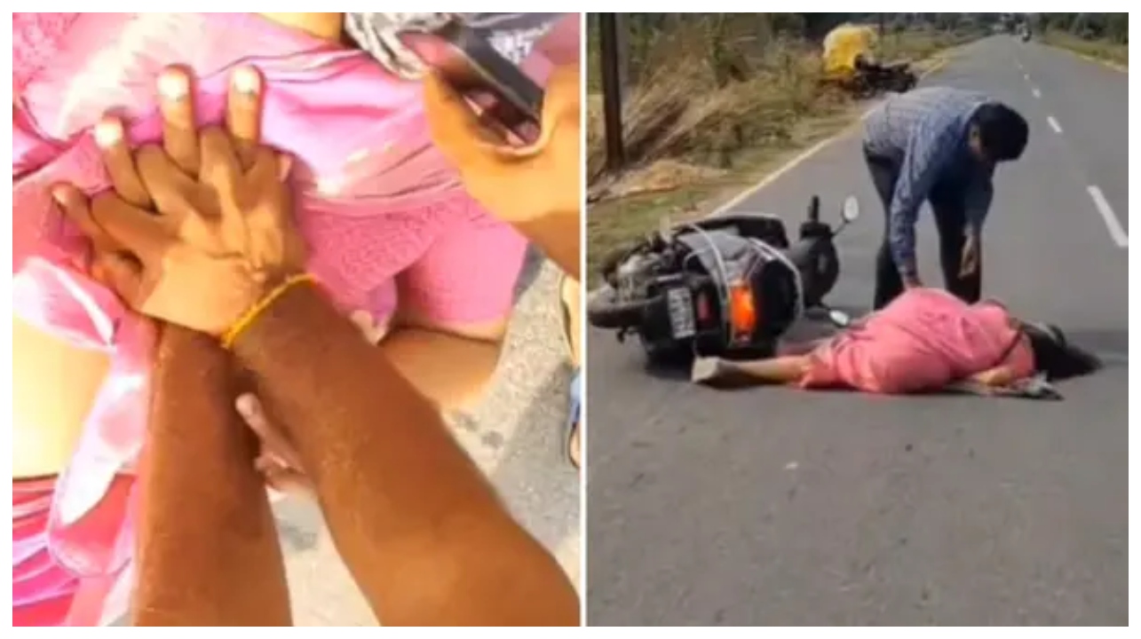 NH-552ல் நடுங்க வைத்த சம்பவம்!.. ஸ்கூட்டரில் இருந்து சரிந்து விழுந்த ஆசிரியை… ஓடி வந்து மரண வாயிலில் இருந்து மீட்ட மாவீரர்கள்.. பகீர் வீடியோ..!!!