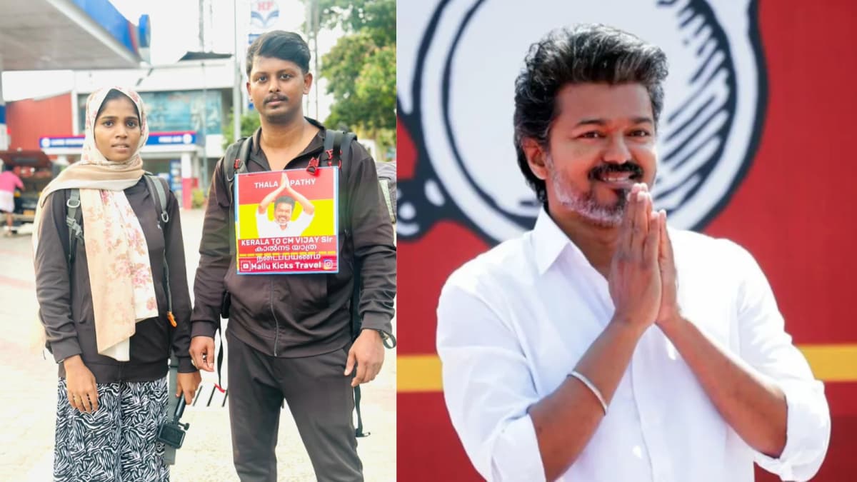 விஜய் நேரில் பார்த்தே ஆகணும்…! கேரளாவில் இருந்து 500 கி.மீ நடை பயணம்… நள்ளிரவிலும் கூடாரம் அமைத்து வெற்றி நடை போடும் ஜோடி… டிரெண்டாகும் வீடியோ…!!