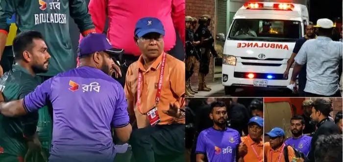 உயிரை பணயம் வைத்து வரலாற்று வெற்றி!” தலைக்காயத்துடனும் சிக்ஸர் அடித்து வெற்றி.. அடிபட்டாலும் அசராத மிராஜ்.. உலகையே வியக்க வைத்த வங்கதேசத்தின் சம்பவம்..!!”