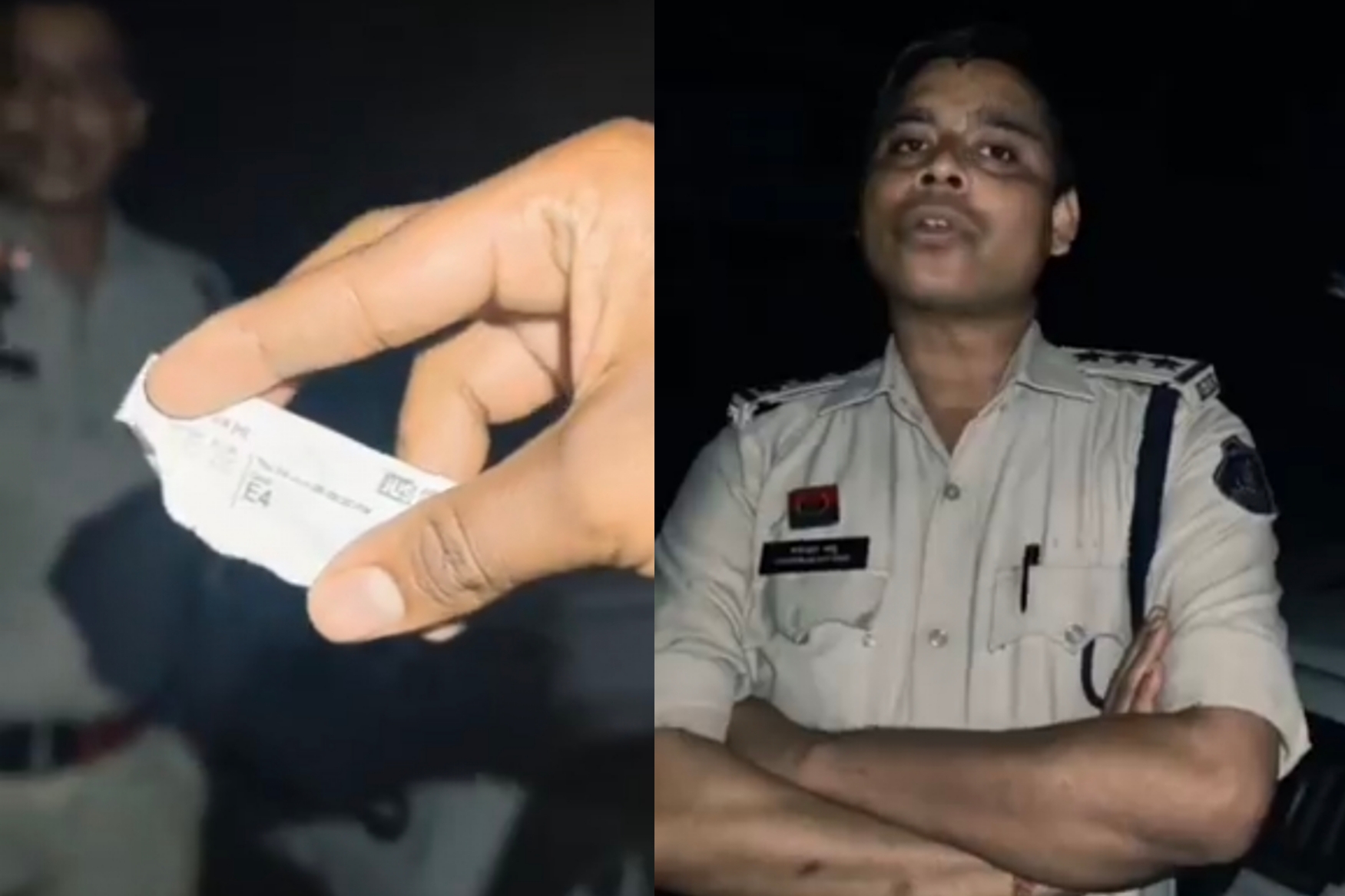 “போலீஸ்னா என்ன வேணா செய்யலாமா?” மனைவி எதிரிலேயே கணவருக்கு விழுந்த அடி…. வைரலாகும் வீடியோ….!!