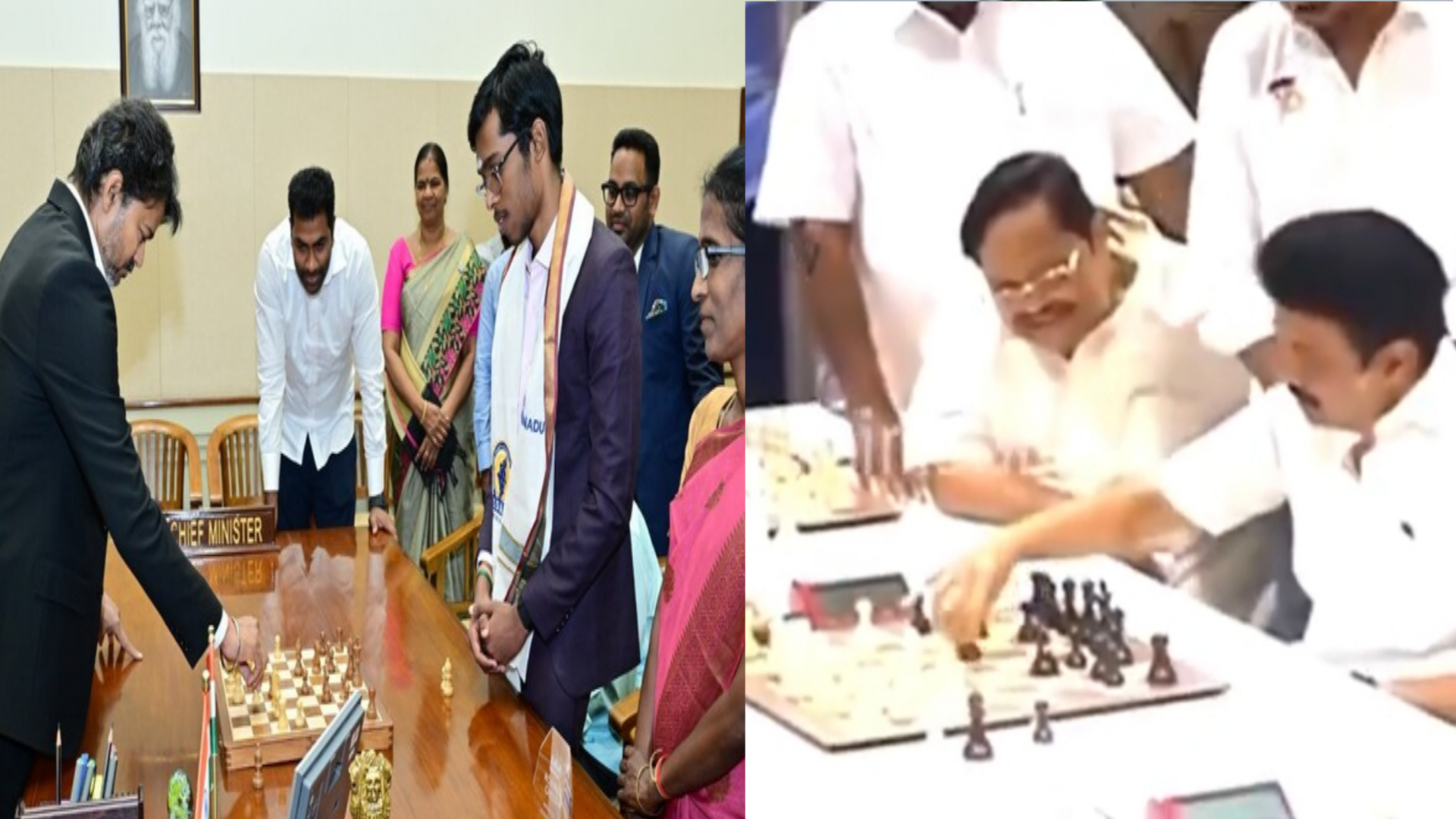 ​”யார் நல்லா விளையாடுறாங்க பாருங்க?” தீயாய் பரவும் விஜய் vs ஸ்டாலின் செஸ் கலாட்டா…. வைரலாகும் வீடியோ….!!