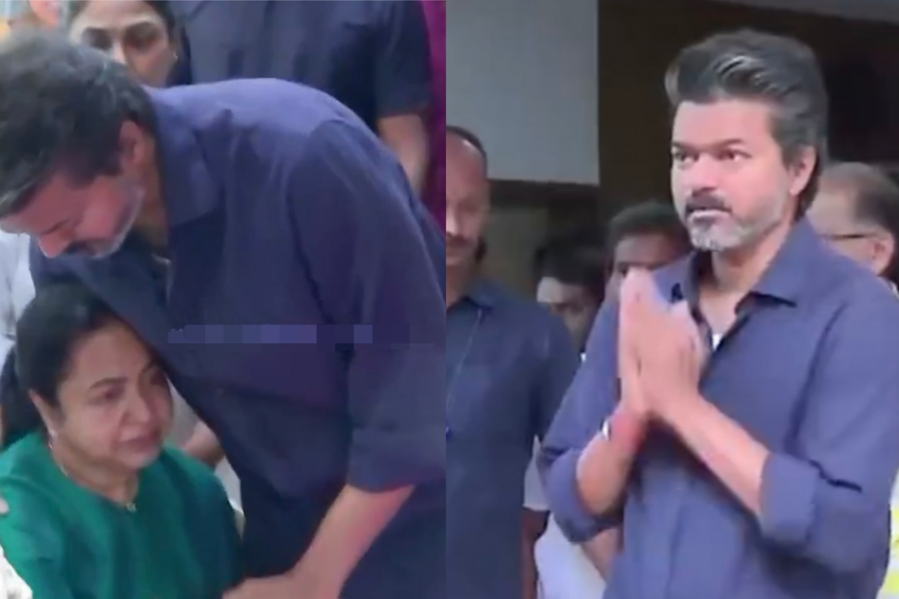 “நான் இருக்கிறேன் அக்கா…. கவலைப்படாதீங்க” ராதிகாவை கட்டி அணைத்து ஆறுதல் சொன்ன முதலமைச்சர் விஜய்…. நெகிழ வைக்கும் வீடியோ….!!