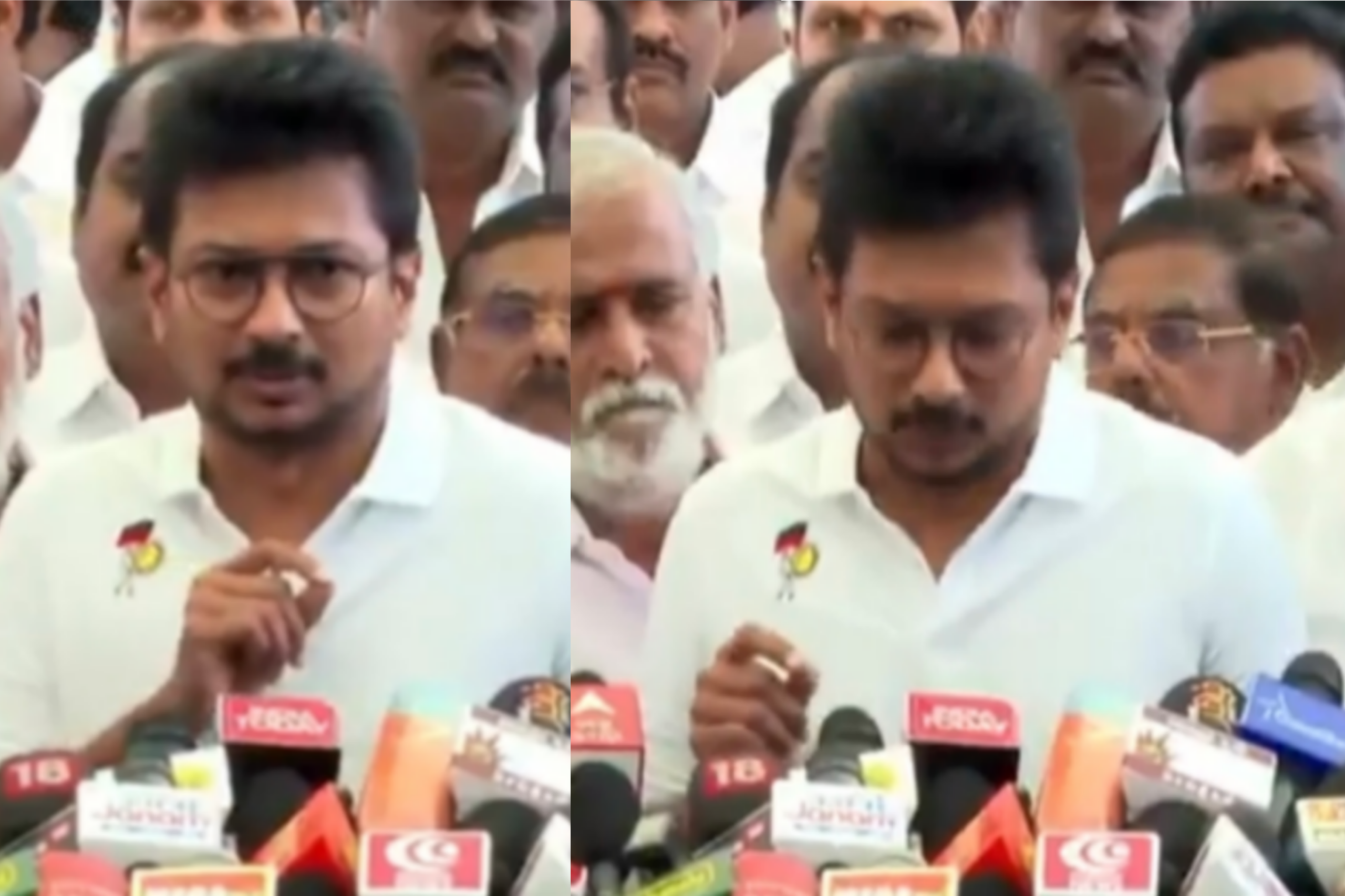 “CM ஸ்கிரிப்ட் பார்த்து பேசுறாருன்னு….” நீங்க என்ன பண்றீங்க உதயநிதி சார்…..? வீடியோ போட்டு கலாய்க்கும் தவெக….!!