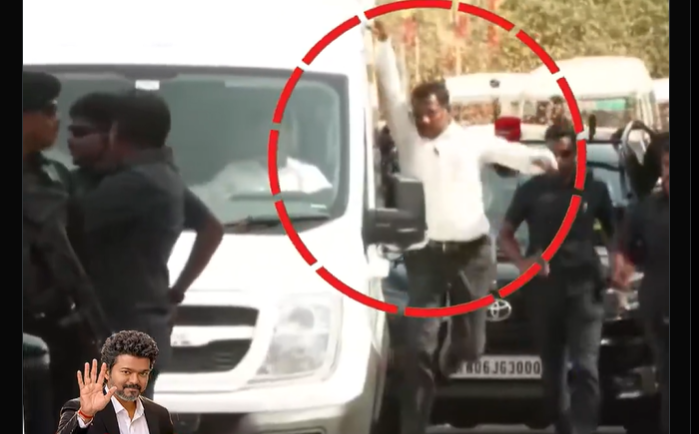 முதல்வர்  கண்முன்னே நடந்த விபரீதம்..!  “ஓடும் வாகனத்தில் ஏற முயன்ற போது தவறி விழுந்த பாடி கார்டு..”  – பரபரப்பு சம்பவம்..!!