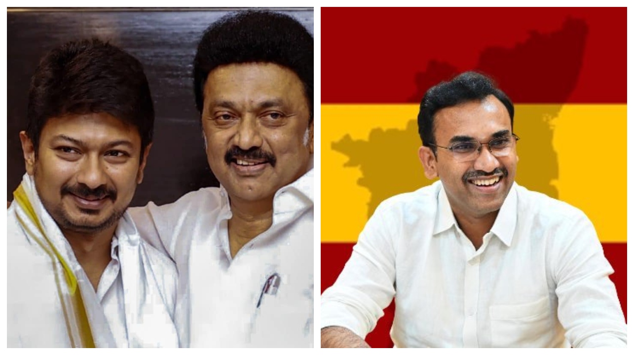 தாத்தாவுக்குப் பின் மகன், அவருக்குப் பின் பேரன்… வாரிசு சிம்மாசனத்தில் சரிந்து கிடக்கும் உதயநிதி.. சோபா அரசியலுக்கு அமைச்சர் அருண் ராஜ் ஆவேச பதிலடி..!!