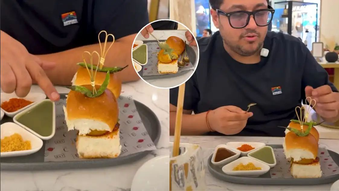 ₹10 வடா பாவ் ₹1300-ஆ..? ‘வடா பாவ்’-க்கு நேர்ந்த அவமானம்.. விலையைக் கேட்டு நெட்டிசன்கள் ஷாக்.. கதறும் மும்பைவாசிகள்…!!!”