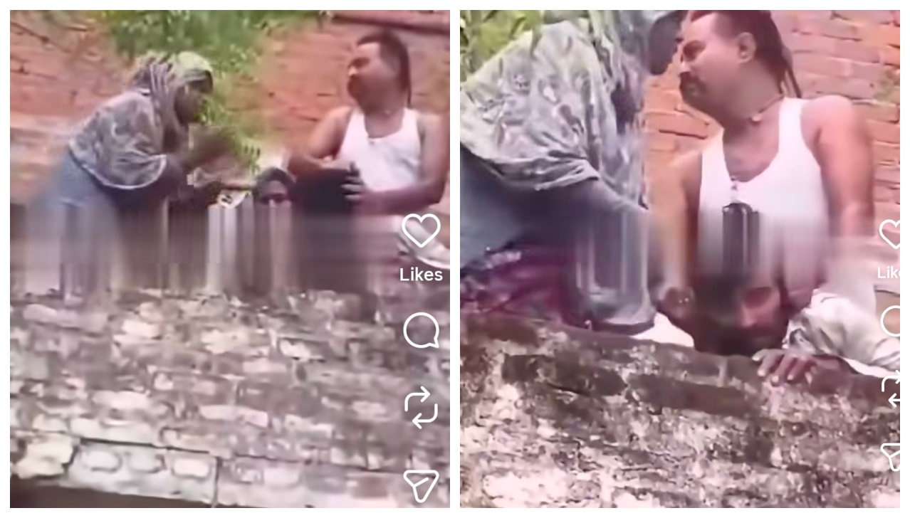 “என் புருஷனை  விட்ருங்க.. கெஞ்சிய பெண்!”.. இரக்கமில்லாமல் தாக்கிய நபர்.. வேடிக்கை பார்த்த கூட்டத்தினர்.. கதறிய மனைவி.. நெஞ்சை பதறவைக்கும் வீடியோ..!!