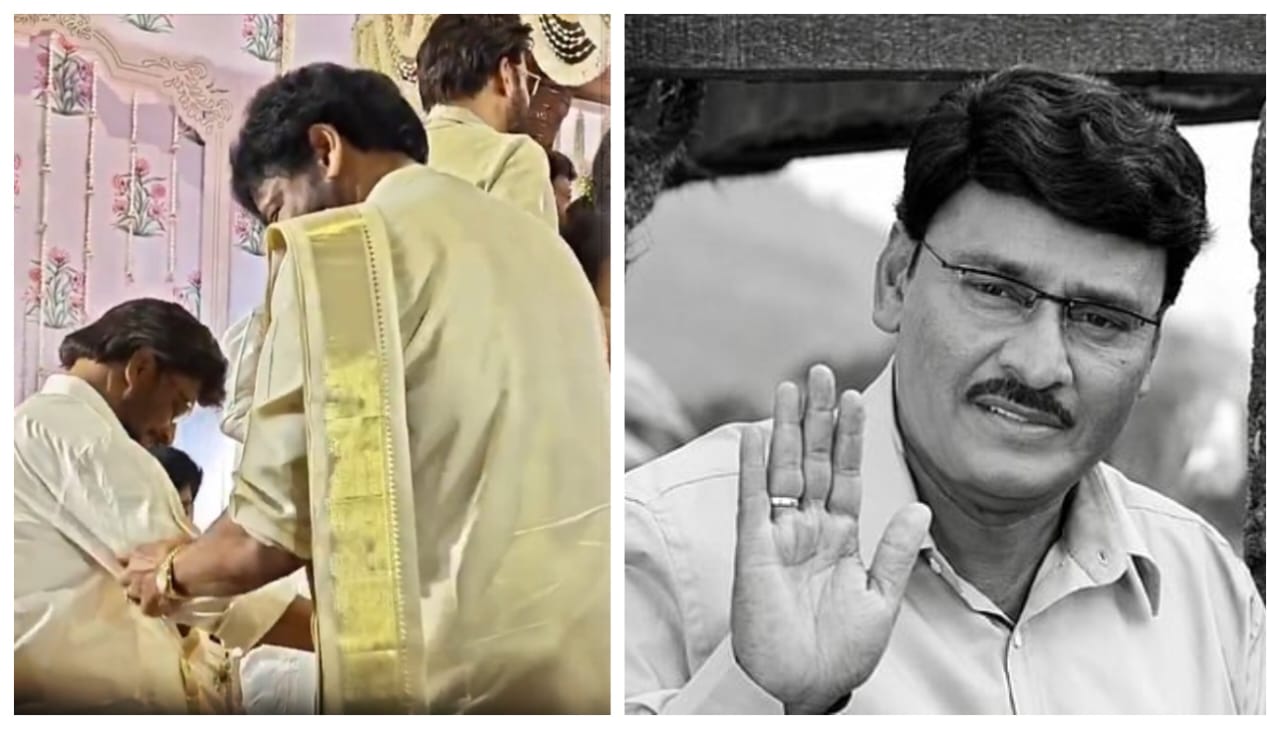 நடிகை குஷ்பூ மகள் திருமணத்தில் பட்டு வேஷ்டியில் கலந்து கொண்ட கே. பாக்யராஜ்… அவர் இறந்ததை இன்னும் நம்ப முடியல.. கலங்கிய சிரஞ்சீவி, குஷ்பூ.. கடைசி நிமிட வீடியோ வைரல்..!!